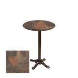 Bistro Döküm Ayak Çipa Masa - (Werzalit, Wermodin Ve Allzalit Tabla 60 Cm Çap) - Metalic Oxid 1