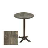 Bistro Döküm Ayak Çipa Masa - (Werzalit, Wermodin Ve Allzalit Tabla 60 Cm Çap) - Old Pine