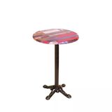 Bistro Döküm Ayak Çipa Masa - (Werzalit, Wermodin Ve Allzalit Tabla 60 Cm Çap) - Red Wood