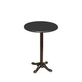 Bistro Döküm Ayak Çipa Masa - (Werzalit, Wermodin Ve Allzalit Tabla 60 Cm Çap) - Siyah
