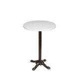 Bistro Döküm Ayak Çipa Masa - (Werzalit, Wermodin Ve Allzalit Tabla 70 Cm Çap) - Beyaz