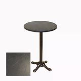 Bistro Döküm Ayak Çipa Masa - (Werzalit, Wermodin Ve Allzalit Tabla 70 Cm Çap) - Grey Marble