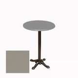 Bistro Döküm Ayak Çipa Masa - (Werzalit, Wermodin Ve Allzalit Tabla 70 Cm Çap) - Koyu Gri