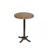 Bistro Döküm Ayak Çipa Masa - (Werzalit, Wermodin Ve Allzalit Tabla 70 Cm Çap) - Rustik Dark