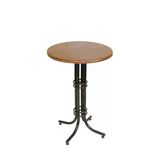 Bistro Masa Buket - (Werzalit, Wermodin Ve Allzalit Tabla 70 Cm Çap) - Koyu Ahşap
