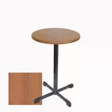 Bistro Masa Halley - (Werzalit, Wermodin Ve Allzalit Tabla 60 Cm Çap) - Koyu Ahşap
