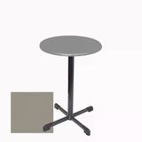 Bistro Masa Halley - (Werzalit, Wermodin Ve Allzalit Tabla 60 Cm Çap) - Koyu Gri