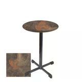 Bistro Masa Halley - (Werzalit, Wermodin Ve Allzalit Tabla 60 Cm Çap) - Metalic Oxid 1