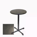 Bistro Masa Halley - (Werzalit, Wermodin Ve Allzalit Tabla 70 Cm Çap) - Grey Marble