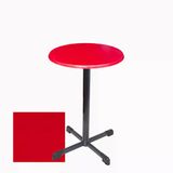 Bistro Masa Halley - (Werzalit, Wermodin Ve Allzalit Tabla 70 Cm Çap) - Kırmızı