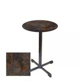 Bistro Masa Halley - (Werzalit, Wermodin Ve Allzalit Tabla 70 Cm Çap) - Metalic Oxid 3