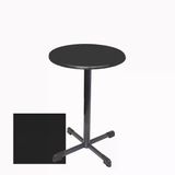 Bistro Masa Halley - (Werzalit, Wermodin Ve Allzalit Tabla 70 Cm Çap) - Siyah