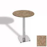 Bistro Masa Tokyo Kromnikel - (Werzalit, Wermodin Ve Allzalit Tabla 60 Cm Çap) - Edgy Wood