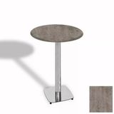 Bistro Masa Tokyo Kromnikel - (Werzalit, Wermodin Ve Allzalit Tabla 60 Cm Çap) - Kahve Oxid