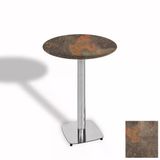 Bistro Masa Tokyo Kromnikel - (Werzalit, Wermodin Ve Allzalit Tabla 60 Cm Çap) - Metalic Oxid 1