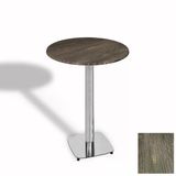 Bistro Masa Tokyo Kromnikel - (Werzalit, Wermodin Ve Allzalit Tabla 60 Cm Çap) - Old Pine