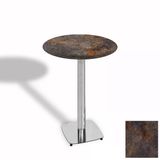 Bistro Masa Tokyo Kromnikel - (Werzalit, Wermodin Ve Allzalit Tabla 70 Cm Çap) - Metalic Oxid 3