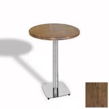 Bistro Masa Tokyo Kromnikel - (Werzalit, Wermodin Ve Allzalit Tabla 70 Cm Çap) - Rustic Dark