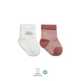 Bistyle 2'Li Big Heart Penye Soket Çorap 10117 Pudra