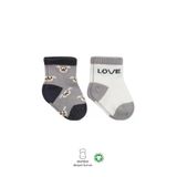 Bistyle 2'Li Love Dog Penye Soket Çorap 10118 Gri