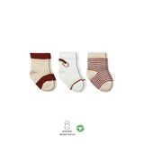 Bistyle 3Lü Penye Rainbow Soket Çorap 10113 Kiremit