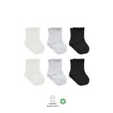 Bistyle 6'lı Basic Penye Soket Çorap 10101 Ekru Gri Siyah