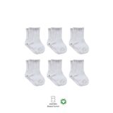 Bistyle 6Lı Penye Düz Soket Çorap BS6008 Gri Melanj