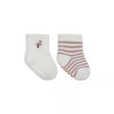 Bistyle Little Girl Penye Soket Çorap 2Li 10139 Ekru Lila