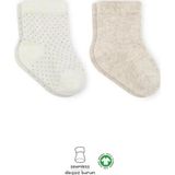 Bistyle Nessiworld Bistyle Puan Derby Penye Soket Çorap 2'Li BS10103 Bej Ekru