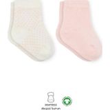 Bistyle Nessiworld Bistyle Puan Derby Penye Soket Çorap 2'Li BS10103 Pembe Ekru
