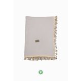 Bistyle Organik Müslin 80X90 Fistolu Battaniye 70112 Taş