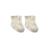 Bistyle Overlok Style Penye Soket Çorap 2li 10153 Naturel - Naturel - 24-36 Ay