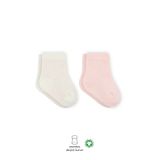 Bistyle Puan Derby Penye Soket Çorap 2Li 10103 Pembe Ekru