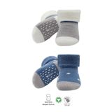 Bistyle Puanlı Kaymaz Havlu Soket Çorap 2'Li Bs10502 İndigo Gri