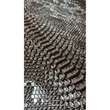 Bitacir Timsah Desen Suni Deri 100 x 140 -Kahverengi