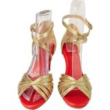 Bitangosu 7 Bantlı Yeni Model Salsa Baçata Latin Dansları 6 cm Kadeh Topuklu Dans ve Salon Ayakkabısı Rose (Eu - Standart