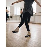 Bitangosu "asil Dokunuş" Deri Kombinli Bağcıklı Tango Salsa Bachata ve Tüm Danslar Için Dans Ayakkabısı - Bej