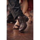 Bitangosu Erkek Acı Kahverengi Deri Bağcıklı Klasik, Salon,tango ve Dans Ayakkabısı