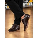 Bitangosu Tango, Salsa, Bacata, Swing, Linda Hoop 2 cm Topuk Boyu Erkek Dans Ayakkabısı - Kahverengi