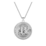 Bitcoin BTC Sanal para Paslanmaz Çelik Kolye kadın&Erkek