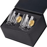 Bitcoin Madeni Para Hediyelik Özel Kristal Lüks 2’li Viski Bardağı Set 355CC - Şeffaf - 355 ml