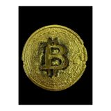 Bitcoin Para Magnet, Buzdolabı Süsü Hediyelik, Paketli 5 Cm