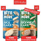 Bite & More Vegan Patlaklar 12'li Set – Pirinç Patlağı & Karabuğday Patlağı - 240 gr