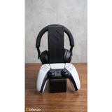 Bitenzo 3D 2'si 1 Arada Kulaklık ve Gamepad Standı - Masaüstü Oyuncu Kulaklığı ve Kontrolcü Düzenleyici Aparat - Siyah