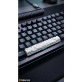 Bitenzo 3D Custom Tasarım Mekanik Klavye Spacebar Keycap - 6.25U Uyumlu Özel Dokulu Boşluk Tuşu - Beyaz