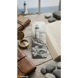 Bitenzo 3D Deniz Feneri Temalı Kabartma Dokulu Kitap Ayracı - Nostaljik Manzara Tasarım Kitap Aksesuarı