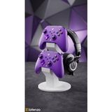 Bitenzo 3D Masaüstü Çok Fonksiyonlu Gaming Stand - 2 Adet Oyun Kolu ve Kulaklık Standı Kontrolcü Düzenleyici - Beyaz