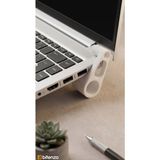 Bitenzo 3D Taşınabilir Mini Laptop Standı V2 - 2'li Set Ergonomik Yükseltici Aparat - Beyaz