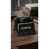 Bitenzo 3D Turbo ve Piston Temalı Masaüstü Kartvizitlik - Otomotiv Tutkunları Için Dekoratif Ofis Aksesuarı