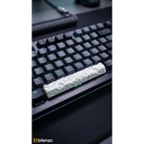 Bitenzo3D Custom Tasarım Mekanik Klavye Spacebar Keycap - 6.25u Uyumlu Özel Dokulu Boşluk Tuşu - Beyaz